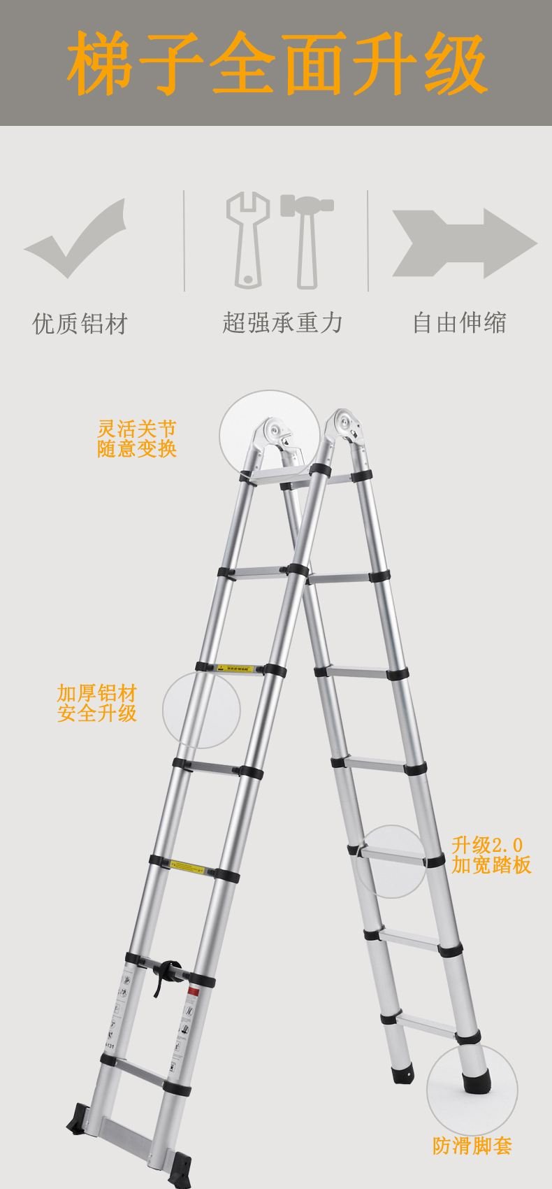 Articulated Telescopic Ladder detail view 4