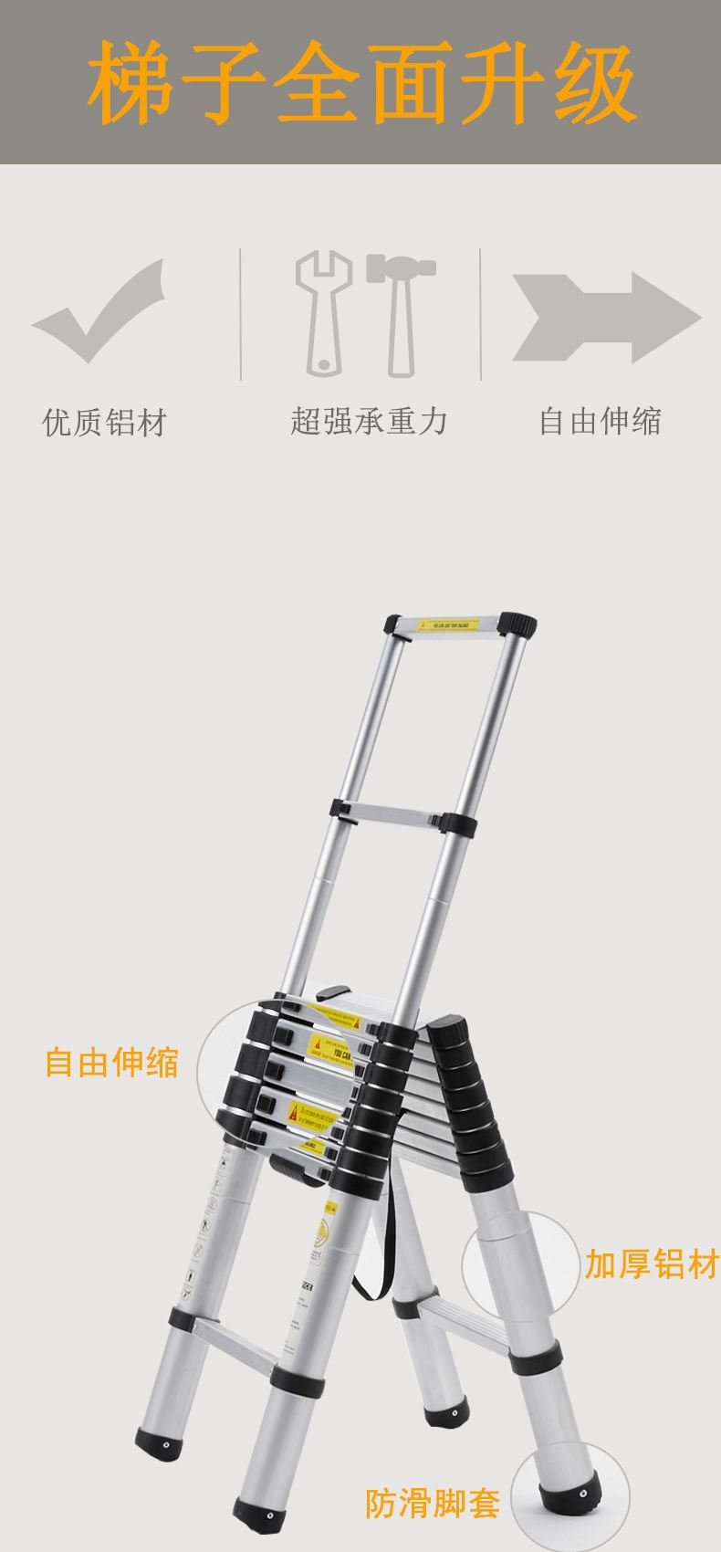 Double Telescopic Ladder detail view 5