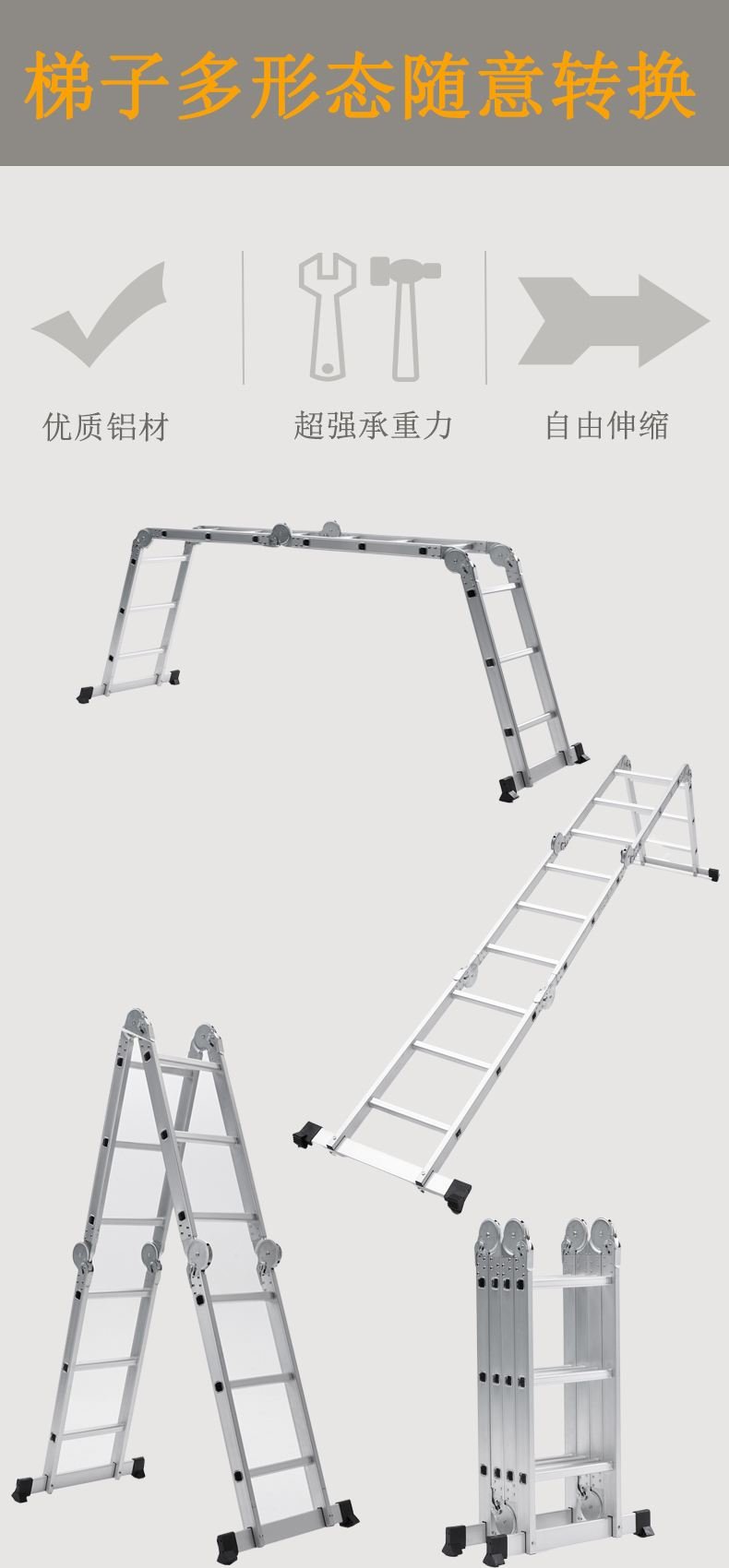 Multi-Position Ladder, Large Joint detail view 6